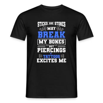 Piercing Job Körperschmuck Piercingstudio - Männer T-Shirt - Schwarz - Vorne - AI Model Male 178 light (178cm)