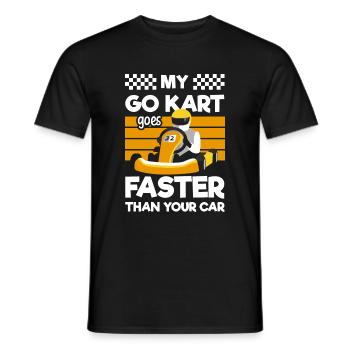 Go-kart kart pilote de course de kart racer - T-shirt homme - noir - Devant - AI Model Male 178 light (178cm)