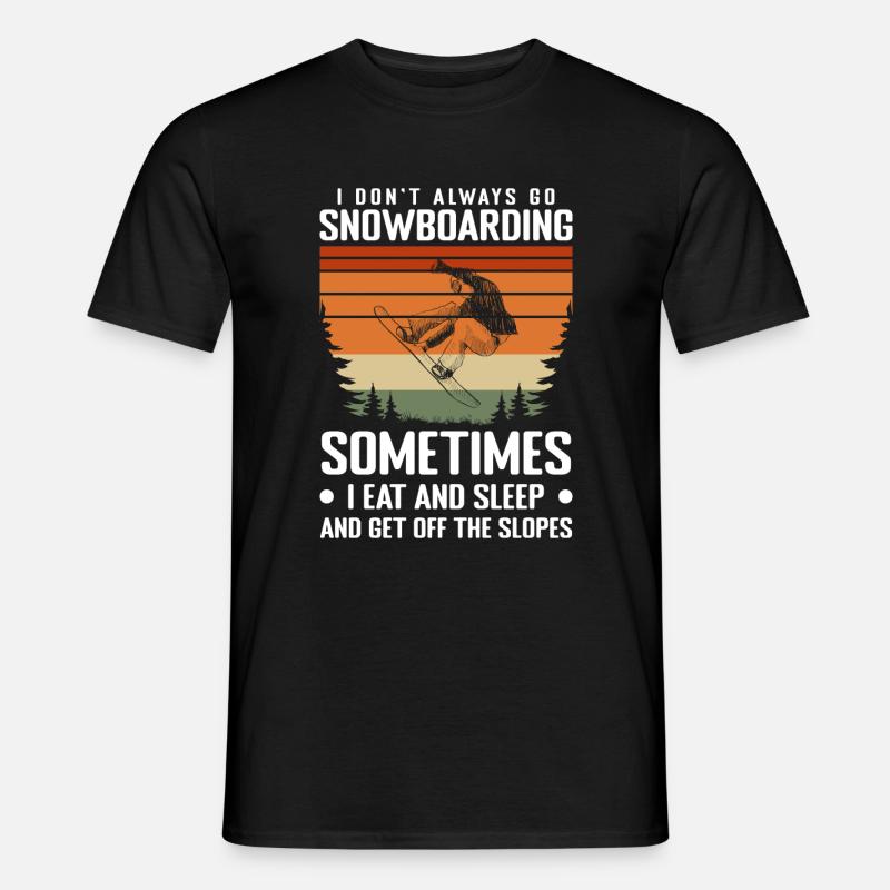 Snowboarding Ski - Männer T-Shirt - Schwarz