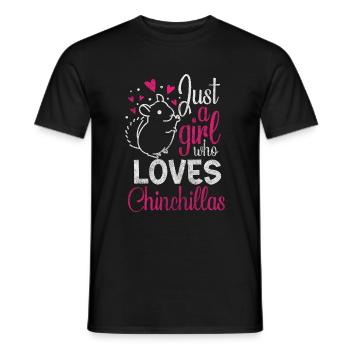 Chinchillas Tierliebhaber Lieblingstier - Männer T-Shirt - Schwarz - Vorne - AI Model Male 178 light (178cm)