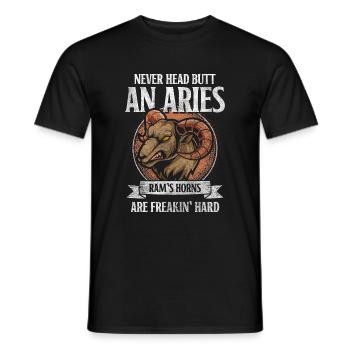 Anniversaire Bélier Superstition Fire - T-shirt homme - noir - Devant - AI Model Male 178 light (178cm)