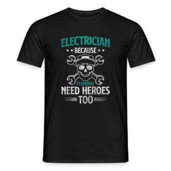 Electrics Men Watt Lightning - Men's T-Shirt - black - Front - AI Model Male 178 light (178cm)