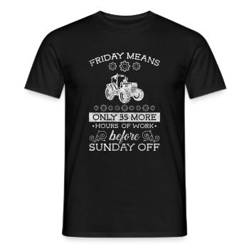 Farmer Work Farmer's wife Tractors - Men's T-Shirt - black - Front - AI Model Male 178 light (178cm)