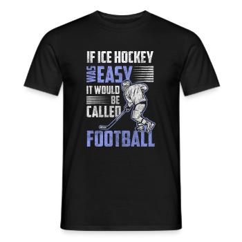 Ice Hockey Ice Hockey Stick Skates - Men's T-Shirt - black - Front - AI Model Male 178 light (178cm)
