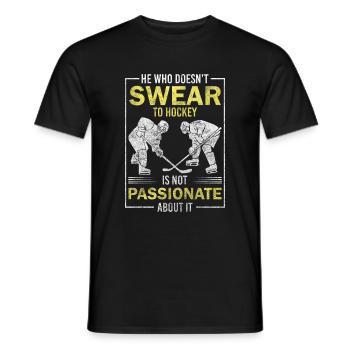 Équipe de rondelle de hockey - T-shirt homme - noir - Devant - AI Model Male 178 light (178cm)
