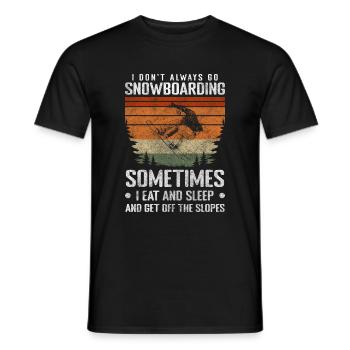 Snowboarder Schnee Berg - Männer T-Shirt - Schwarz - Vorne - AI Model Male 178 light (178cm)