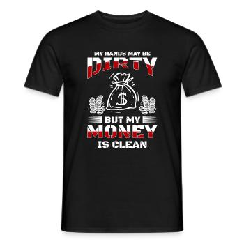 Success Purse Happy Motivation - Men's T-Shirt - black - Front - AI Model Male 178 light (178cm)