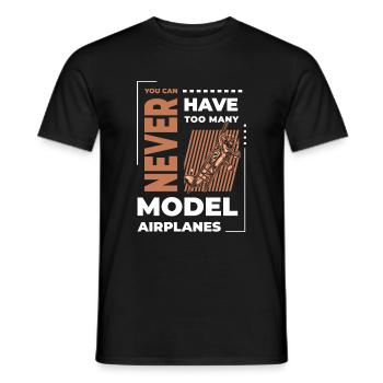 Maquette d’avion Sky Flyer - T-shirt homme - noir - Devant - AI Model Male 178 light (178cm)