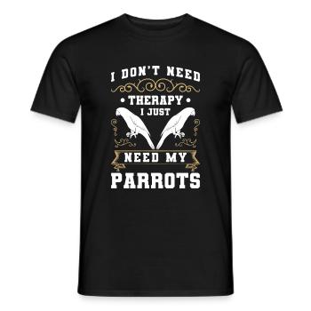 Plumes d’ara Flying Tropics - T-shirt homme - noir - Devant - AI Model Male 178 light (178cm)