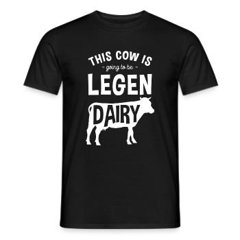 Vache Fermière Moo Animal Love - T-shirt homme - noir - Devant - AI Model Male 178 light (178cm)