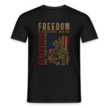 Démonstration d’infanterie de soldats - T-shirt homme - noir - Devant - AI Model Male 178 light (178cm)
