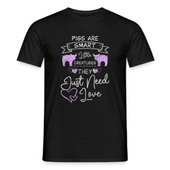 Teacup Minipig Piglet Pig - Men's T-Shirt - black - Front - AI Model Male 178 light (178cm)