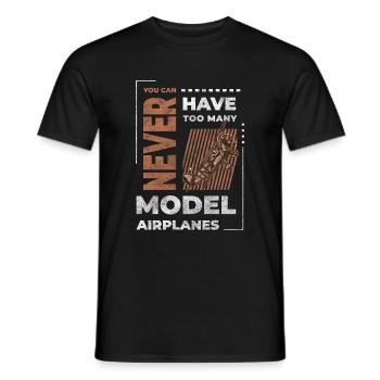 Maquettes d’avions Avions de loisir Maquettes d’avions - T-shirt homme - noir - Devant - AI Model Male 178 light (178cm)