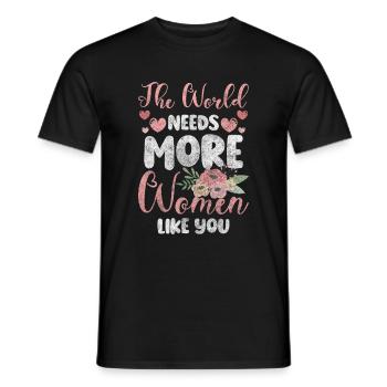 Women Strength Feminism - Men's T-Shirt - black - Front - AI Model Male 178 light (178cm)