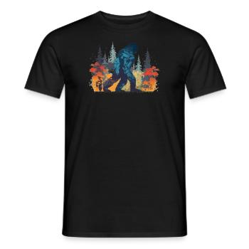 Sci Fi Yeti Mythos Geschenk Farbenfrohes Bigfoot - Männer T-Shirt - Schwarz - Vorne - AI Model Male 178 light (178cm)