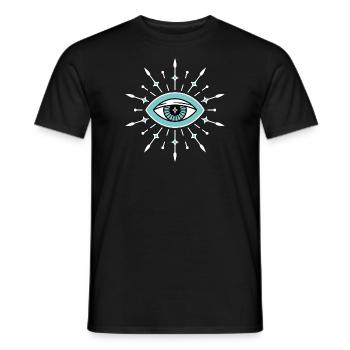 Ästhetisches Symbol für den bösen Blick - Männer T-Shirt - Schwarz - Vorne - AI Model Male 178 light (178cm)