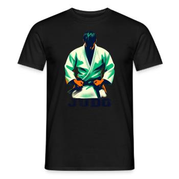 Judo - Männer T-Shirt - Schwarz - Vorne - AI Model Male 178 light (178cm)
