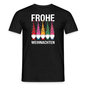 Gnom Frohe Weihnachten Gnome lustig Wichtel süß - Männer T-Shirt - Schwarz - Vorne - AI Model Male 178 light (178cm)