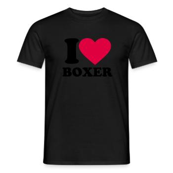 I love boxer - T-shirt homme - noir - Devant - AI Model Male 178 light (178cm)