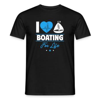 J’aime la navigation de plaisance – la passion de la vie - T-shirt homme - noir - Devant - AI Model Male 178 light (178cm)