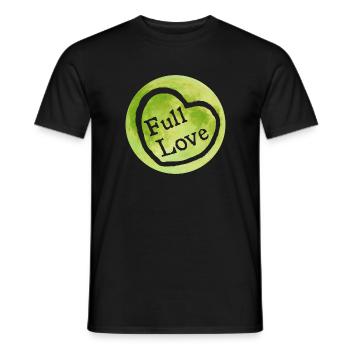 Rebel Love Green Full Moon Love - Men's T-Shirt - black - Front - AI Model Male 178 light (178cm)