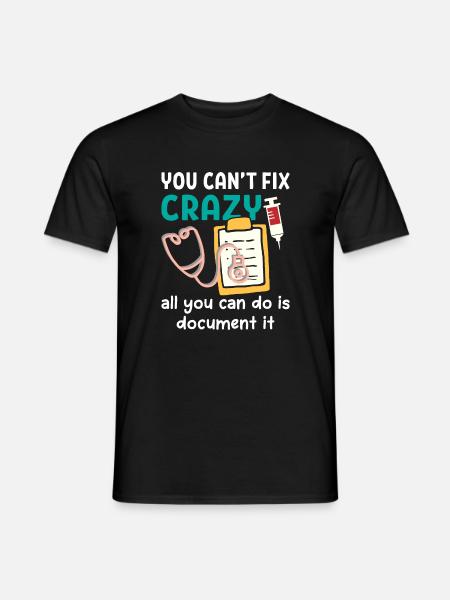 Nurse Tshirt Funny - Men's T-Shirt - black