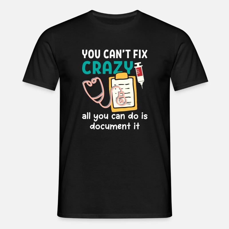 Nurse Tshirt Funny - Men's T-Shirt - black
