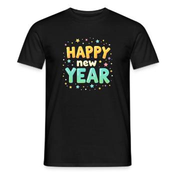 Frohes neues Jahr Halloween-Design für Damen - Männer T-Shirt - Schwarz - Vorne - AI Model Male 178 light (178cm)