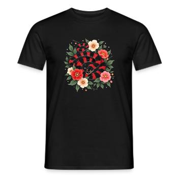 Happy Lunar Year - Schlange 2025 - Männer T-Shirt - Schwarz - Vorne - AI Model Male 178 light (178cm)