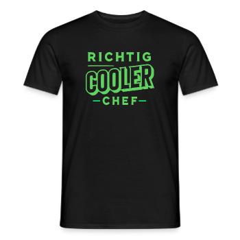 Richtig cooler Chef - Männer T-Shirt - Schwarz - Vorne - AI Model Male 178 light (178cm)