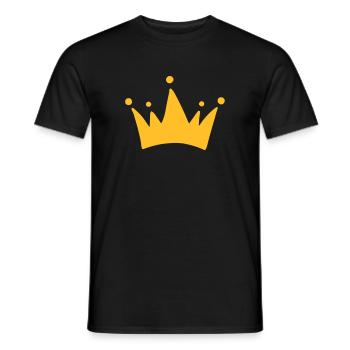 crown - Men's T-Shirt - black - Front - AI Model Male 178 light (178cm)