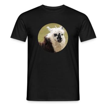 Ein geflecktes Lama - Männer T-Shirt - Schwarz - Vorne - AI Model Male 178 light (178cm)