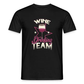 Wine Driking Team - Wein Wine Lover - T-shirt homme - noir - Devant - AI Model Male 178 light (178cm)