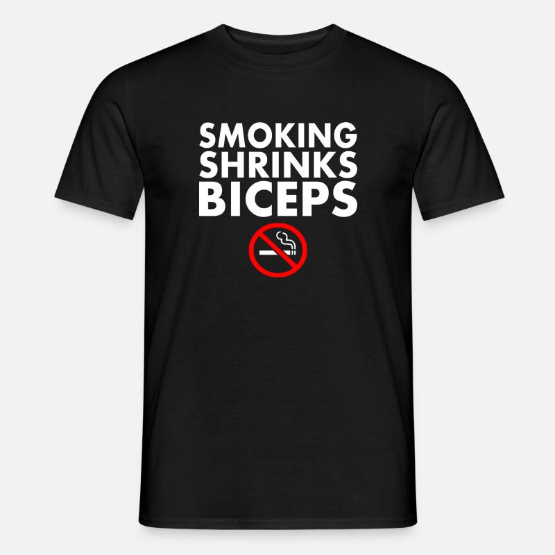 Smoking shrinks the biceps - T-shirt homme - noir