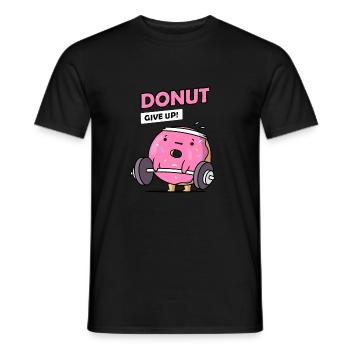 Donut, gib auf - Männer T-Shirt - Schwarz - Vorne - AI Model Male 178 light (178cm)