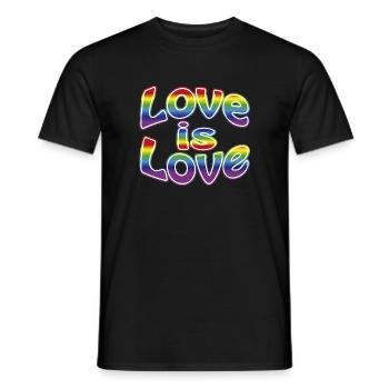Love is Love - Männer T-Shirt - Schwarz - Vorne - AI Model Male 178 light (178cm)