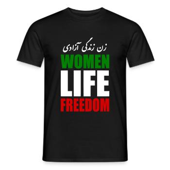Women life freedom - Männer T-Shirt - Schwarz - Vorne - AI Model Male 178 light (178cm)