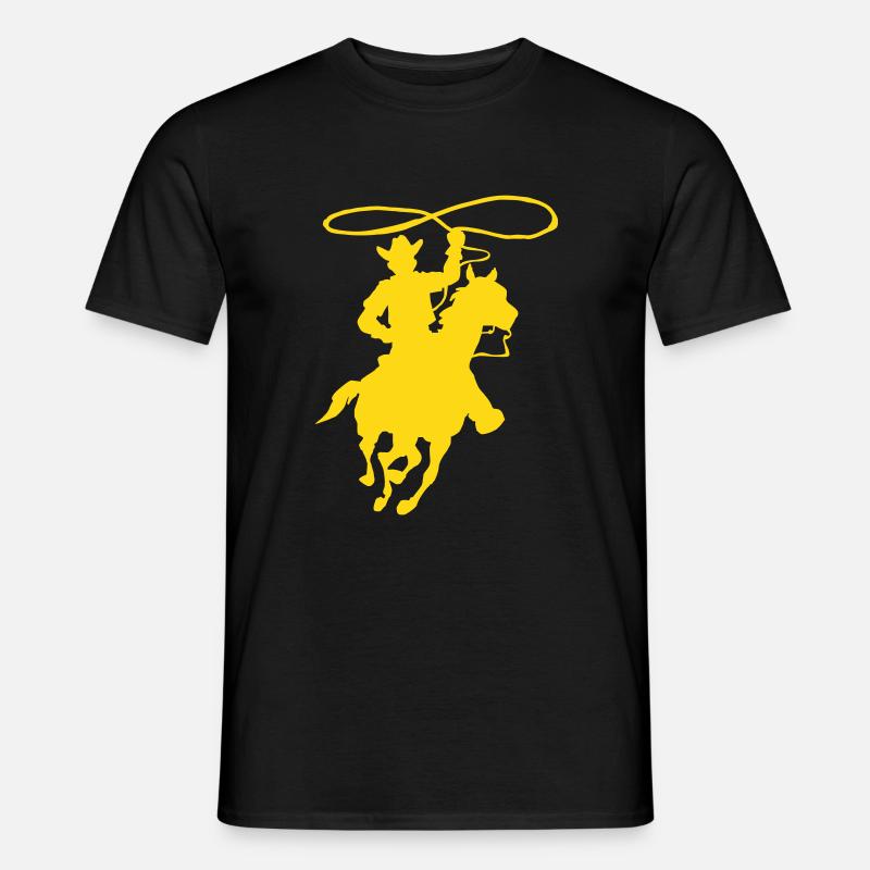 Cowboy galloping - Men's T-Shirt - black