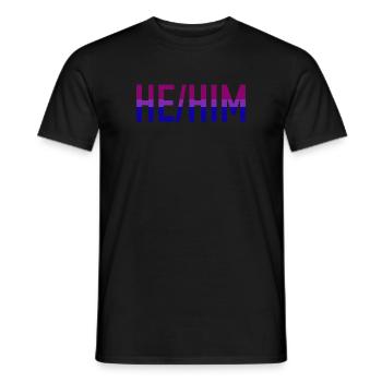 Il lui Pronom Bi Fierté Drapeau LGBT Bisexuel - T-shirt homme - noir - Devant - AI Model Male 178 light (178cm)