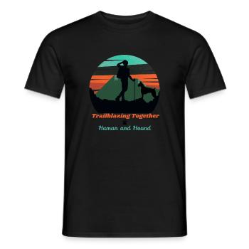 Pionniers ensemble l’Homme et le Chien - T-shirt homme - noir - Devant - AI Model Male 178 light (178cm)