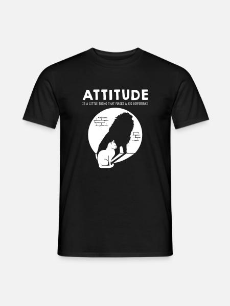 Attitude - Cat - Men's T-Shirt - black