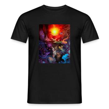 The Shaman - Men's T-Shirt - black - Front - AI Model Male 178 light (178cm)