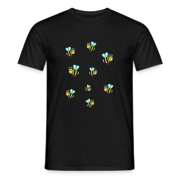 Bumblebees are thick bees bees - Men's T-Shirt - black - Front - AI Model Male 178 light (178cm)