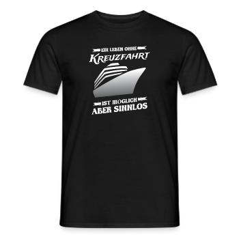Une vie sans croisière est possible mais inutile - T-shirt homme - noir - Devant - AI Model Male 178 light (178cm)