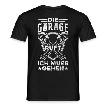 Die Garage ruft ich muss gehen Werkstatt Garage - Männer T-Shirt - Schwarz - Vorne - AI Model Male 178 light (178cm)