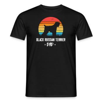 Terrier russe noir - T-shirt homme - noir - Devant - AI Model Male 178 light (178cm)