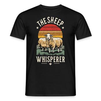 The Sheep Whisperer Farmer Farmer Shepherd - Men's T-Shirt - black - Front - AI Model Male 178 light (178cm)