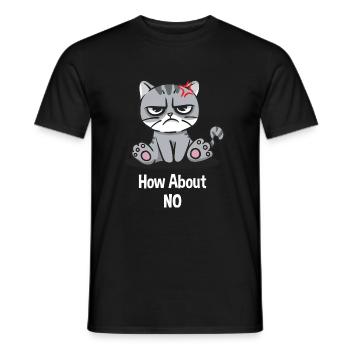 How about a funny sarcastic humo - Men's T-Shirt - black - Front - AI Model Male 178 light (178cm)