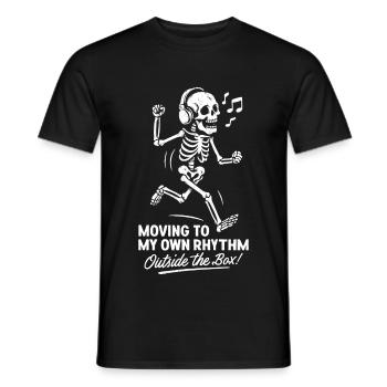 Squelette mélomane - T-shirt homme - noir - Devant - AI Model Male 178 light (178cm)