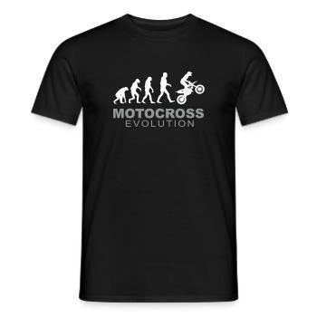 Motocross Evolution - Männer T-Shirt - Schwarz - Vorne - AI Model Male 178 light (178cm)